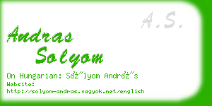 andras solyom business card